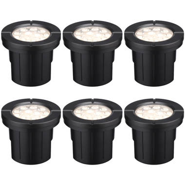 LEONLITE 6W LED Well Light, 12-24V Low Voltage Flat Top In-Ground